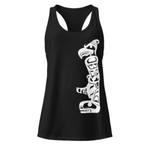 Thunderbird and Killer Whale Design Women’s fitted racerback tank top